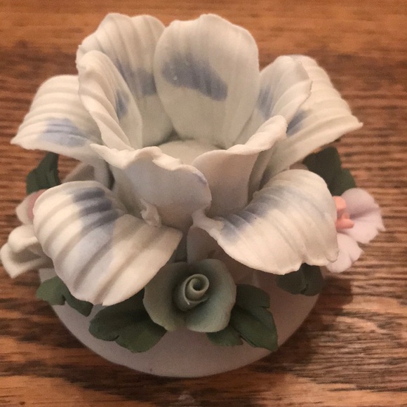 Blossom Porcelain Bisque Candle Holders - Picture 2 of 5